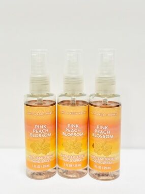 Bath & Body Works Pink Peach Blossom Anti-Bacterial Hand Spray (Set of 3)